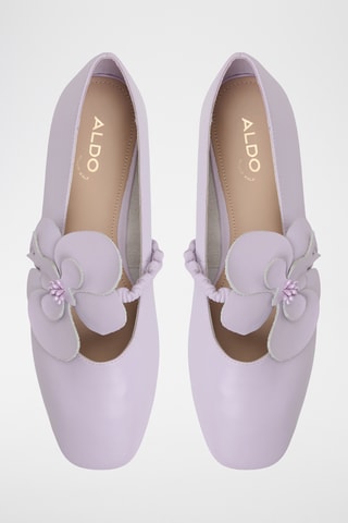 Leren Ballerina's Floralina - Lila