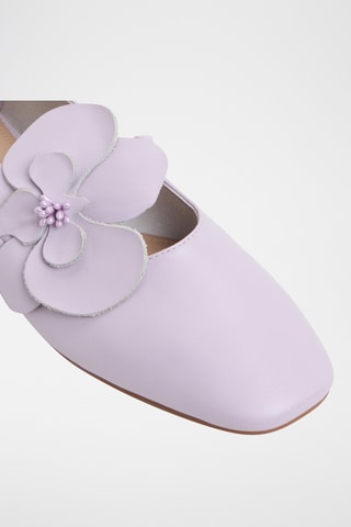 Leren Ballerina's Floralina - Lila