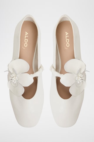 Leren Ballerina's Floralina - Wit