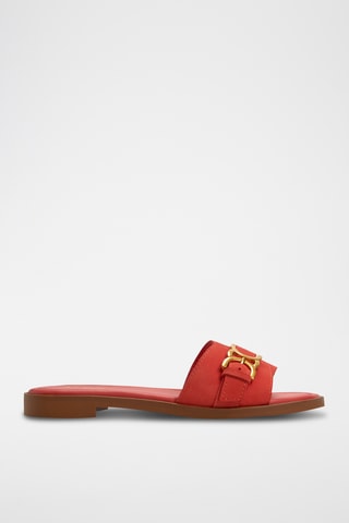 Mules en cuir Dallaedar - Rouge