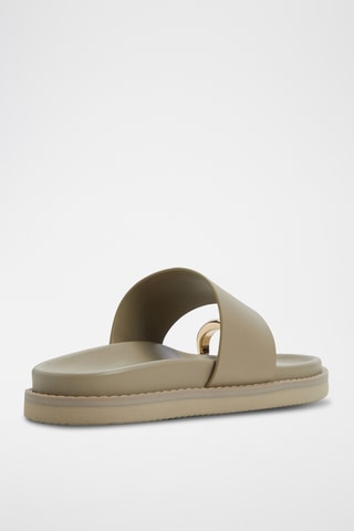 Leren Muiltjes Beachstroll - Taupe