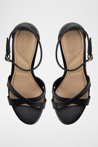 Leren Sandalen met Hak Melodie - Zwart