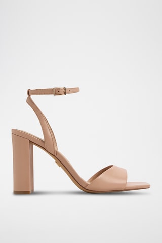 Leren Sandalen met Hak Serenya - Beige