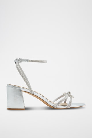 Sandalen met Hak Bouclette - Zilverkleurig