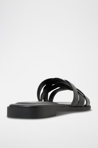 Leren Muiltjes Jennaleriel - Zwart