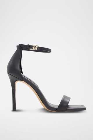 Leren Sandalen met Hak Renza - Zwart