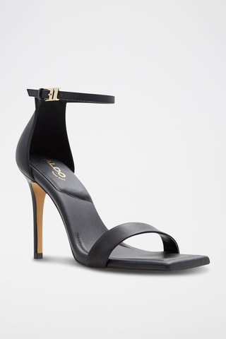 Leren Sandalen met Hak Renza - Zwart