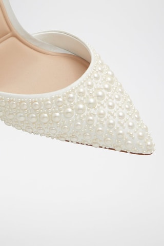 Mary Janes met Hak Derperla - Wit