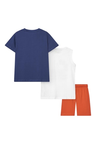 Set 3 pezzi - Blu e bianco