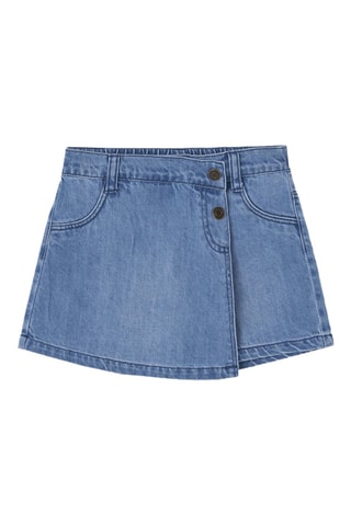 Saia-calções de ganga - Azul