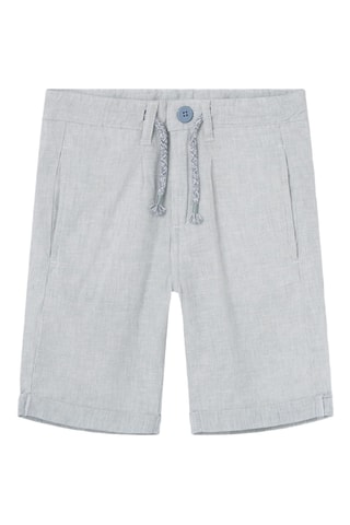 Bermuda in lino - Celeste