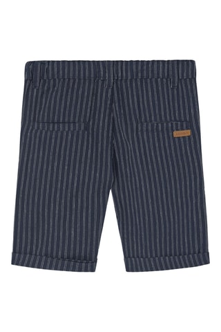 Shorts in lino - Blu scuro