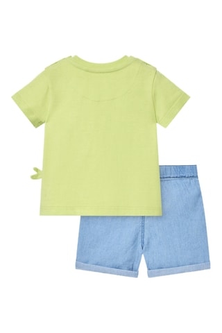 T-shirt e shorts - Verde chiaro e celeste