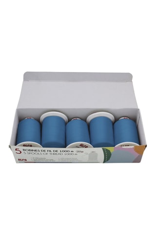 5 Draadspoelen - 1000 m - Blauw 