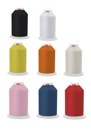 ##8 x Bobine de fil - 1000 m - Multicolore