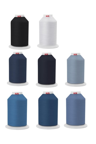 ##8 x Bobine de fil - 1000 m - Multicolore