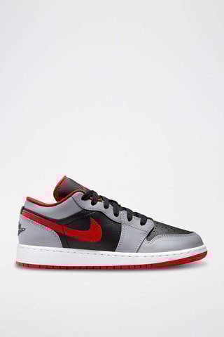 Air Jordan 1 Low (GS) en cuir - Gris clair - Jordan
