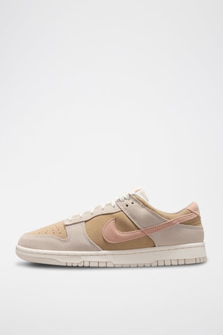 Dunk Low en nubuck - Gris clair et corail - Nike