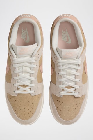 Dunk Low en nubuck - Gris clair et corail - Nike