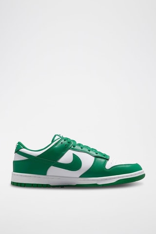 Nike Dunk Low Retro en cuir - Blanc et vert
