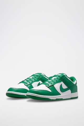 Nike Dunk Low Retro en cuir - Blanc et vert