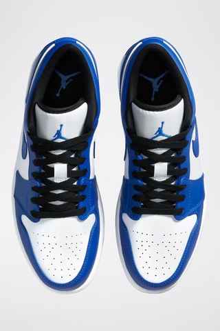 Air Jordan 1 Low en cuir - Blanc et bleu roi - Jordan