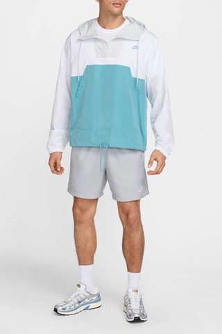Coupe-vent à capuche - Blanc et turquoise - Nike
