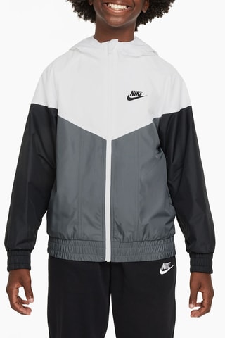 Veste à capuche - Gris et blanc