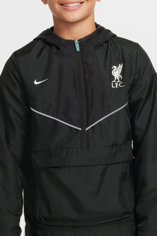 Coupe-vent à capuche Liverpool FC - Noir et argenté