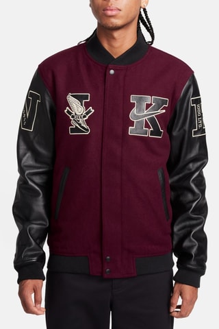 Teddy en laine - Bordeaux et noir