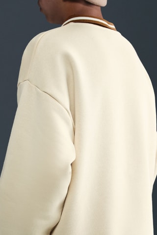 Polo de skate polaire Nike SB - Ecru et kaki