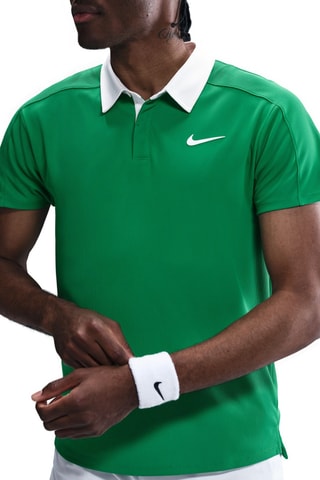 Polo slim de tennis Slam - Vert foncé