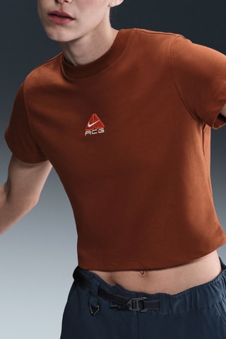T-shirt cropped Nike ACG - Marron