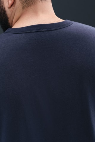 T-shirt de sport en coton biologique Premium Essentials - Bleu marine