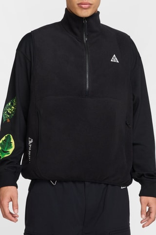 Sweat polaire - Noir et vert clair