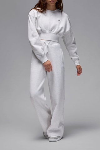 Sweat court polaire - Gris clair chiné