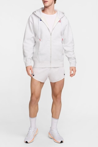 Sweat de running à capuche USA - Gris foncé