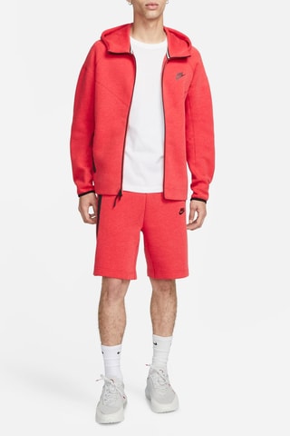 Short polaire Nike Sportswear Tech Fleece - Rouge chiné