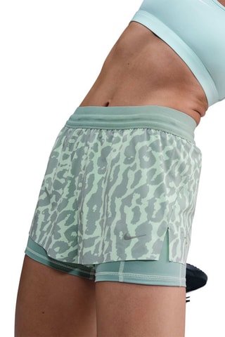Short 2-en 1 taille haute - Turquoise
