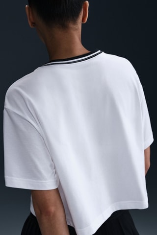 T-shirt cropped de fitness Nike Heritage - Blanc