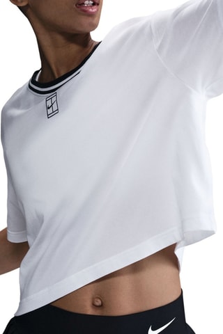 T-shirt cropped de fitness Nike Heritage - Blanc