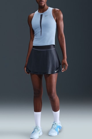 Jupe de tennis taille haute Slam - Bleu marine