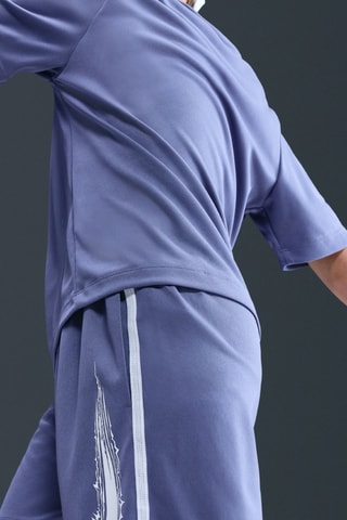 Short de fitness - Indigo et blanc