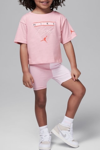 T-shirt et cycliste Mini Me - Rose