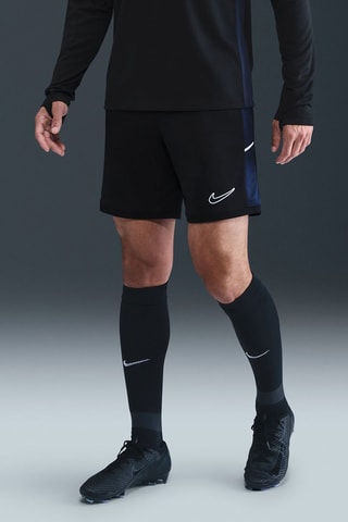 Short de football Academy - Noir et bleu marine