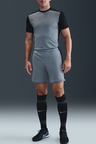 Short de football Academy - Gris et corail