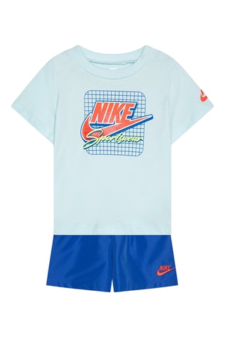 T-shirt et short Ace Your Game - Blanc et bleu roi