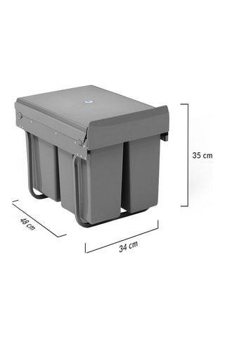 Cubo de basura con cajón para reciclaje - 31L