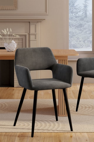 2 sillones Heidi - 52 x 80 x 53 cm - Tela de terciopelo