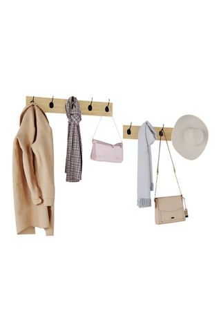 2 percheros murales - 60 x 10 x 1,2 cm